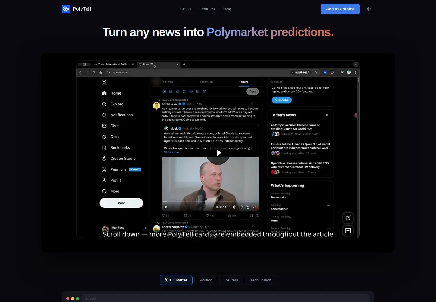 Screenshot of polytell.app