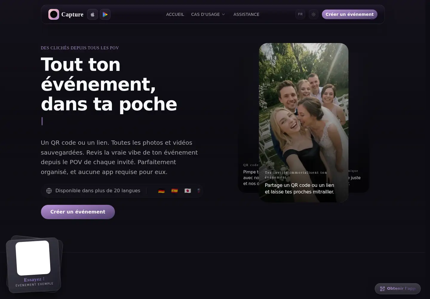Captured homepage of pover.app in the current scan