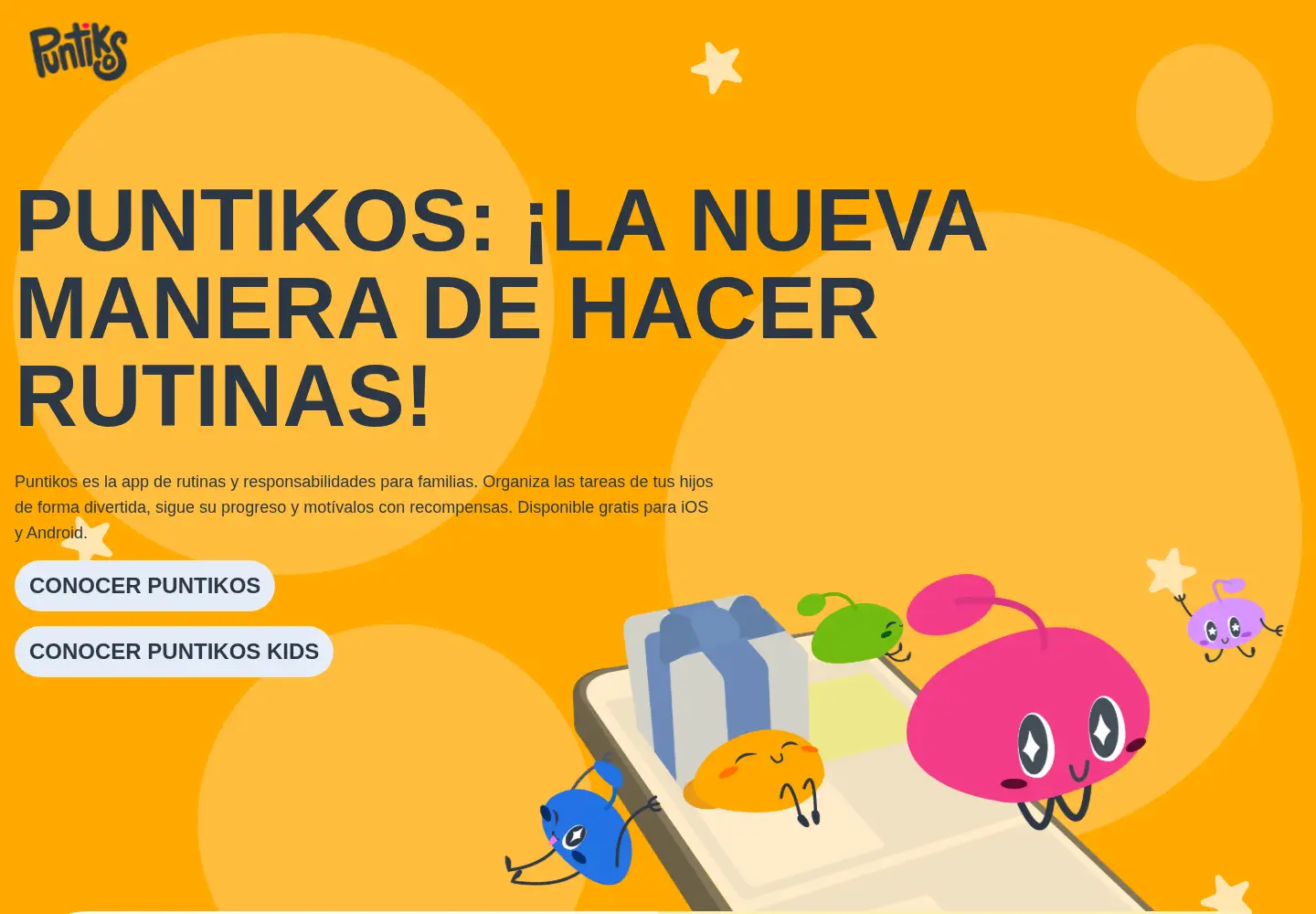 Captured homepage of puntikos.app in the current scan