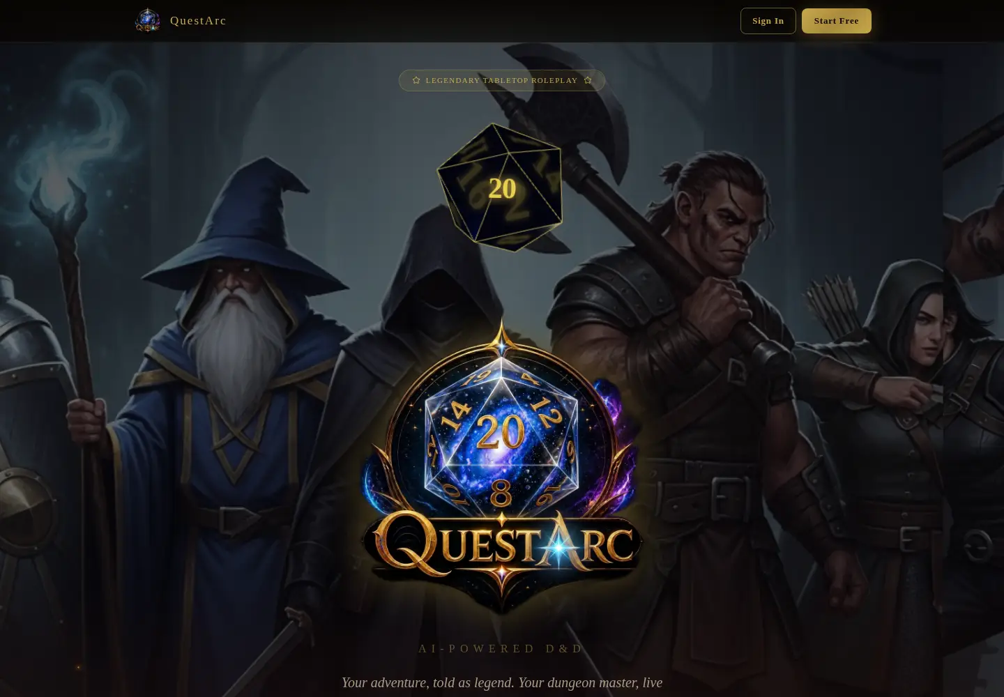 Screenshot of questarc.app
