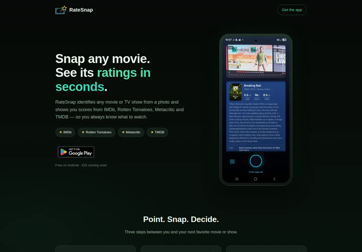 Screenshot of ratesnap.app