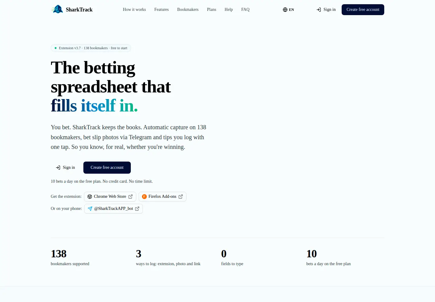 Screenshot of sharktrack.app