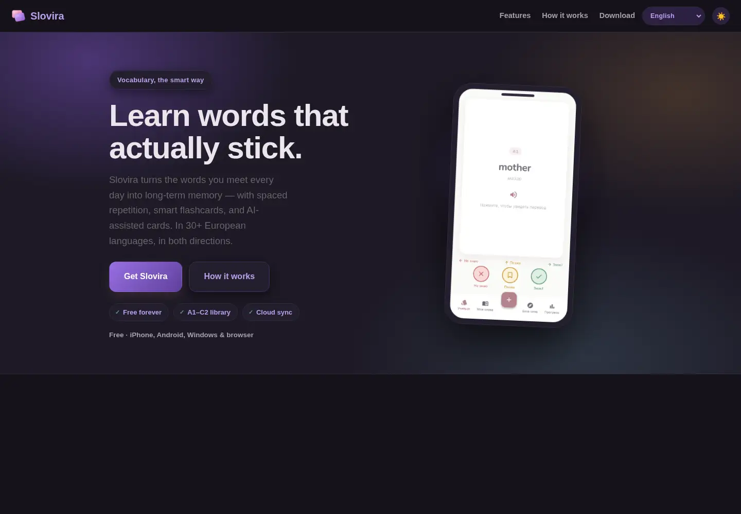 Screenshot of slovira.app