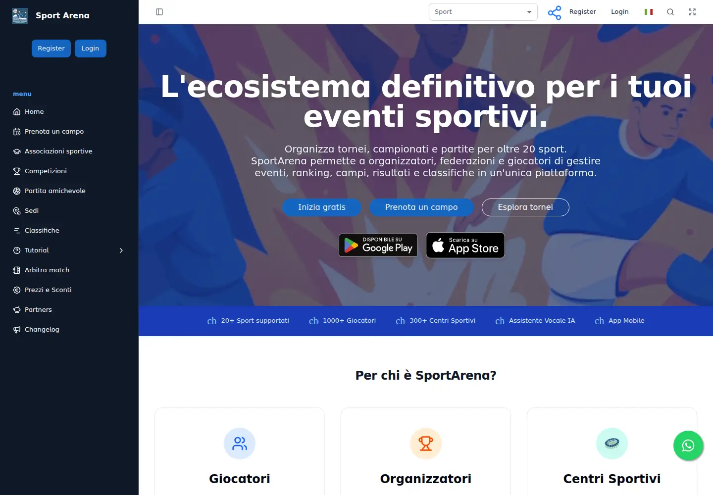 Screenshot of sportarena.app