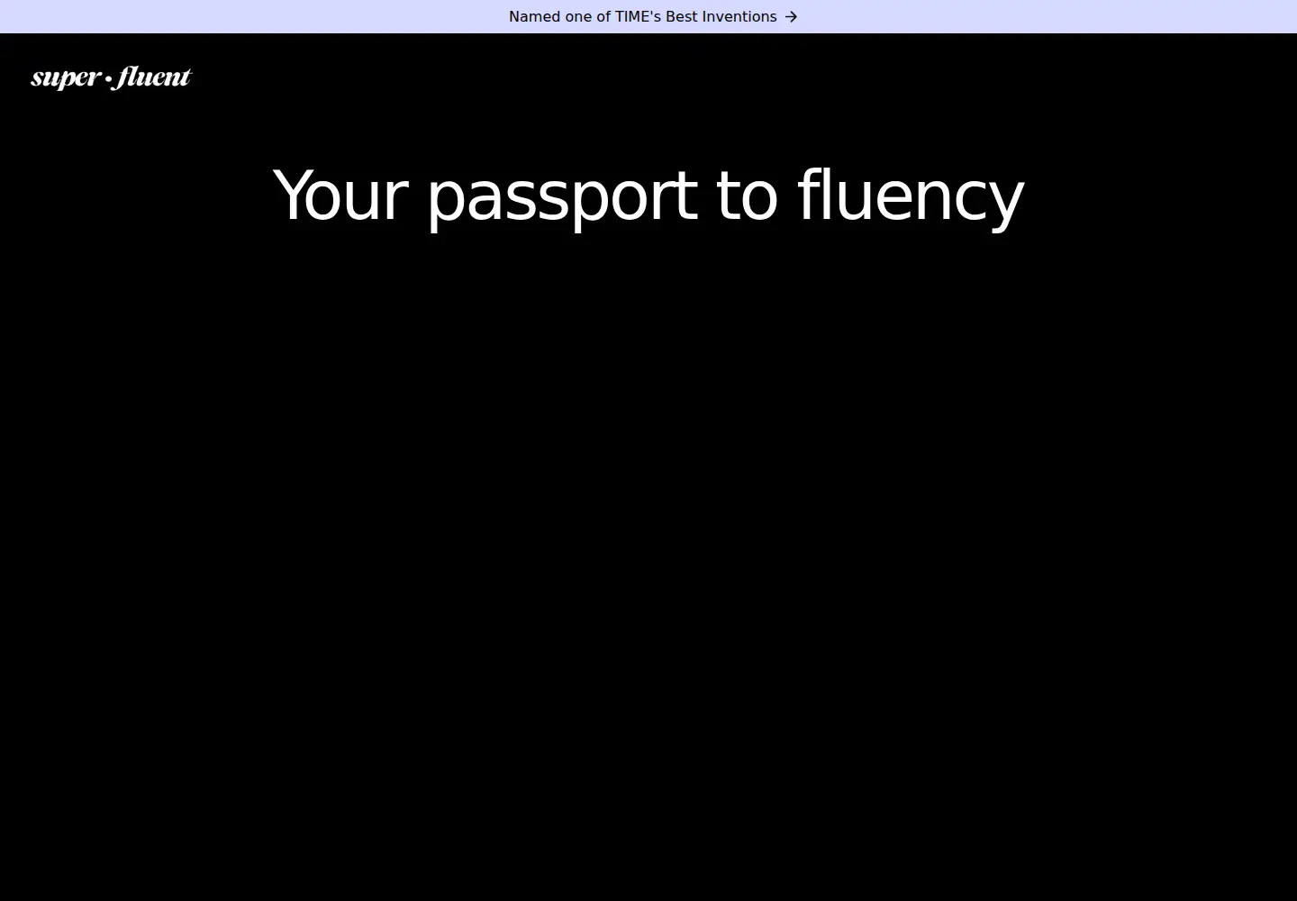 Screenshot of superfluent.app