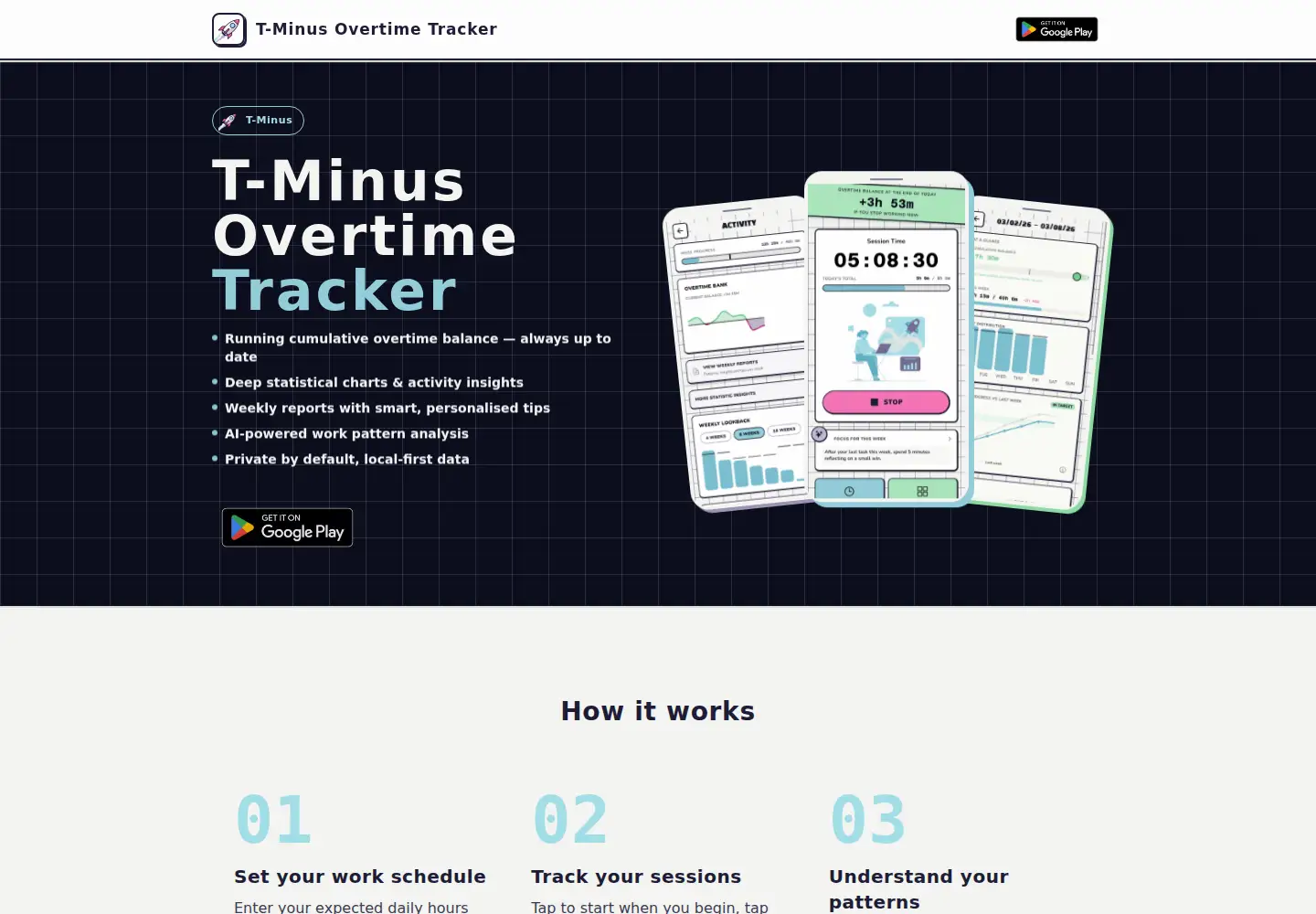 Captured homepage of t-minus.app in the current scan