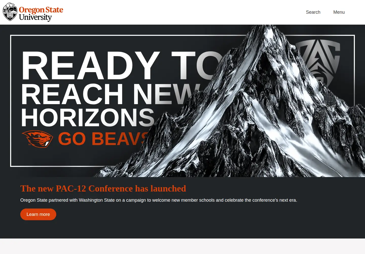 Screenshot of oregonstate.edu