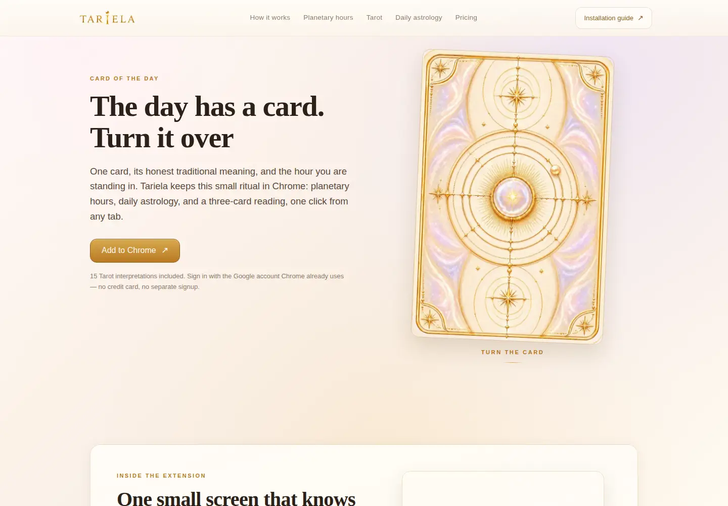 Screenshot of tariela.app