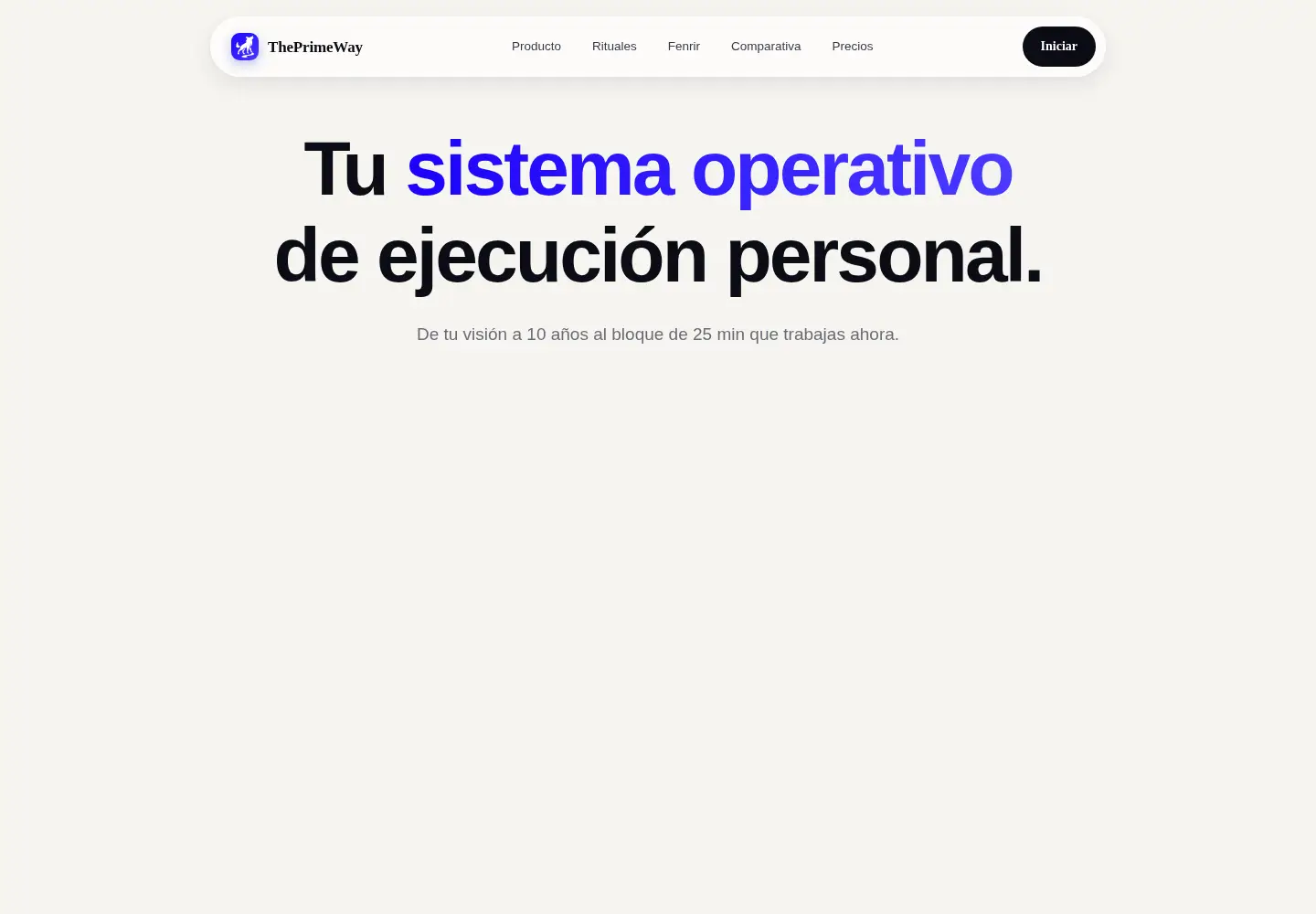 Screenshot of theprimeway.app