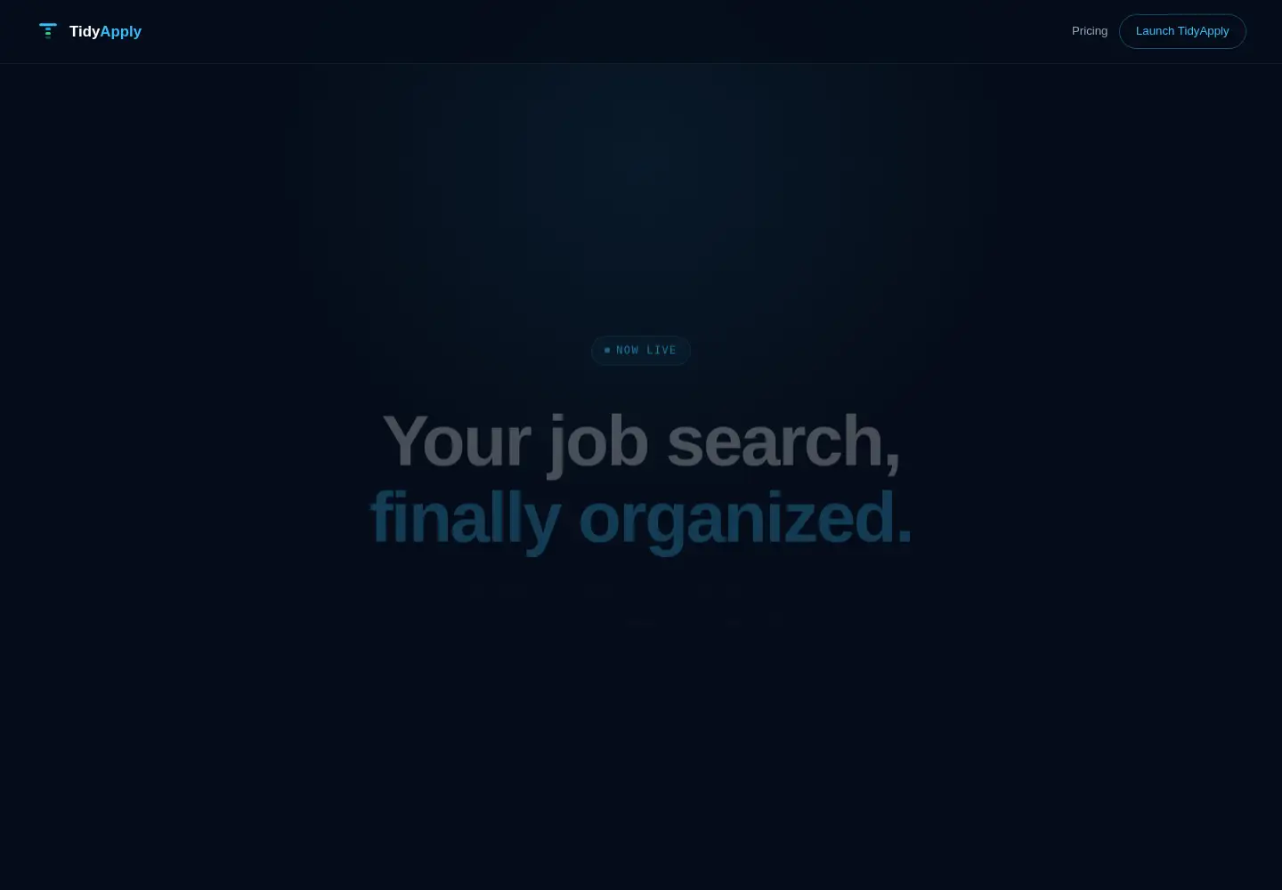Screenshot of tidyapply.app