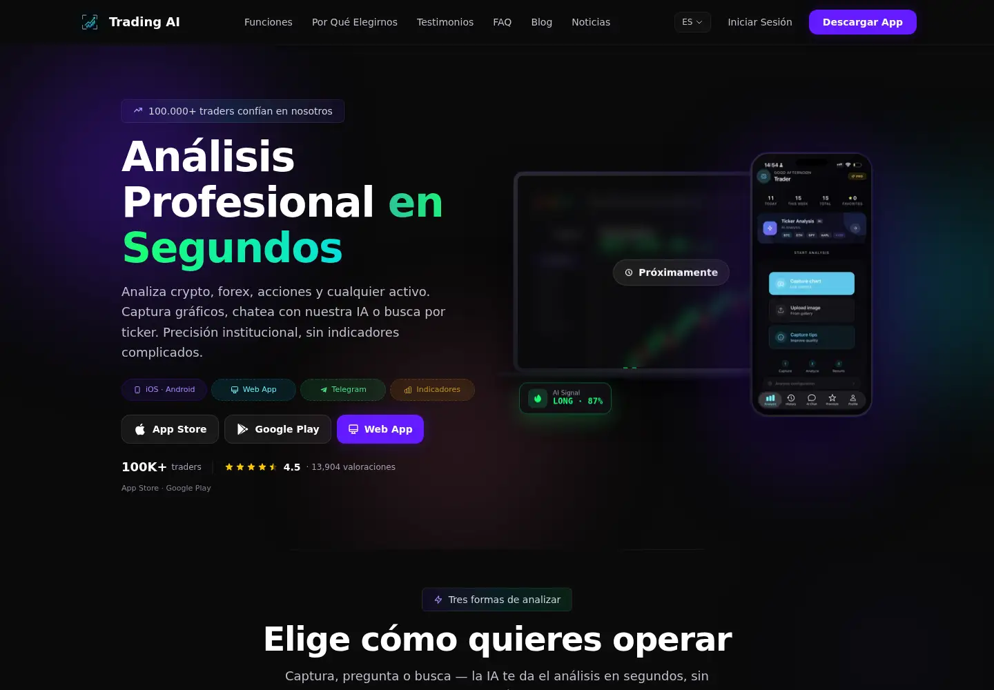 Screenshot of trading-ai.app