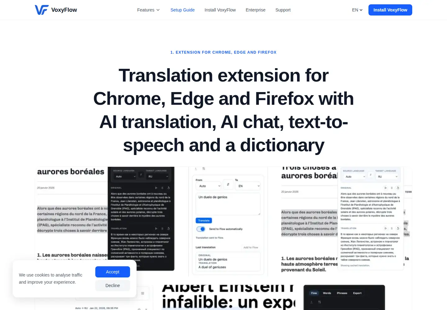 Captured homepage of voxyflow.app in the current scan