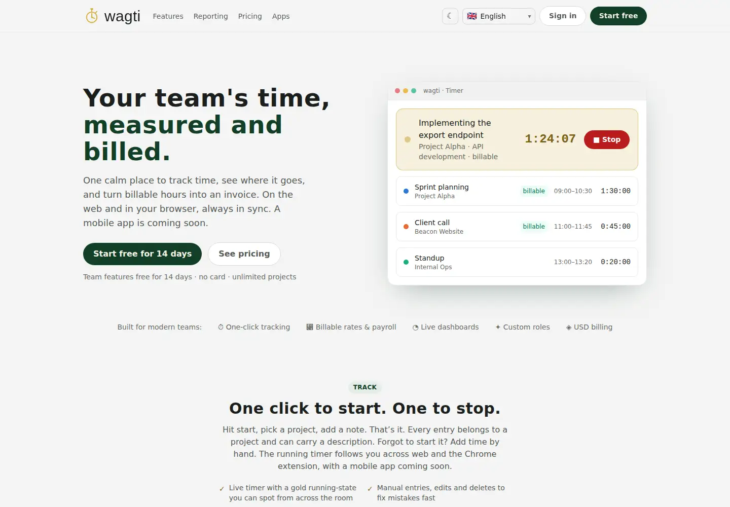 Screenshot of wagti.app