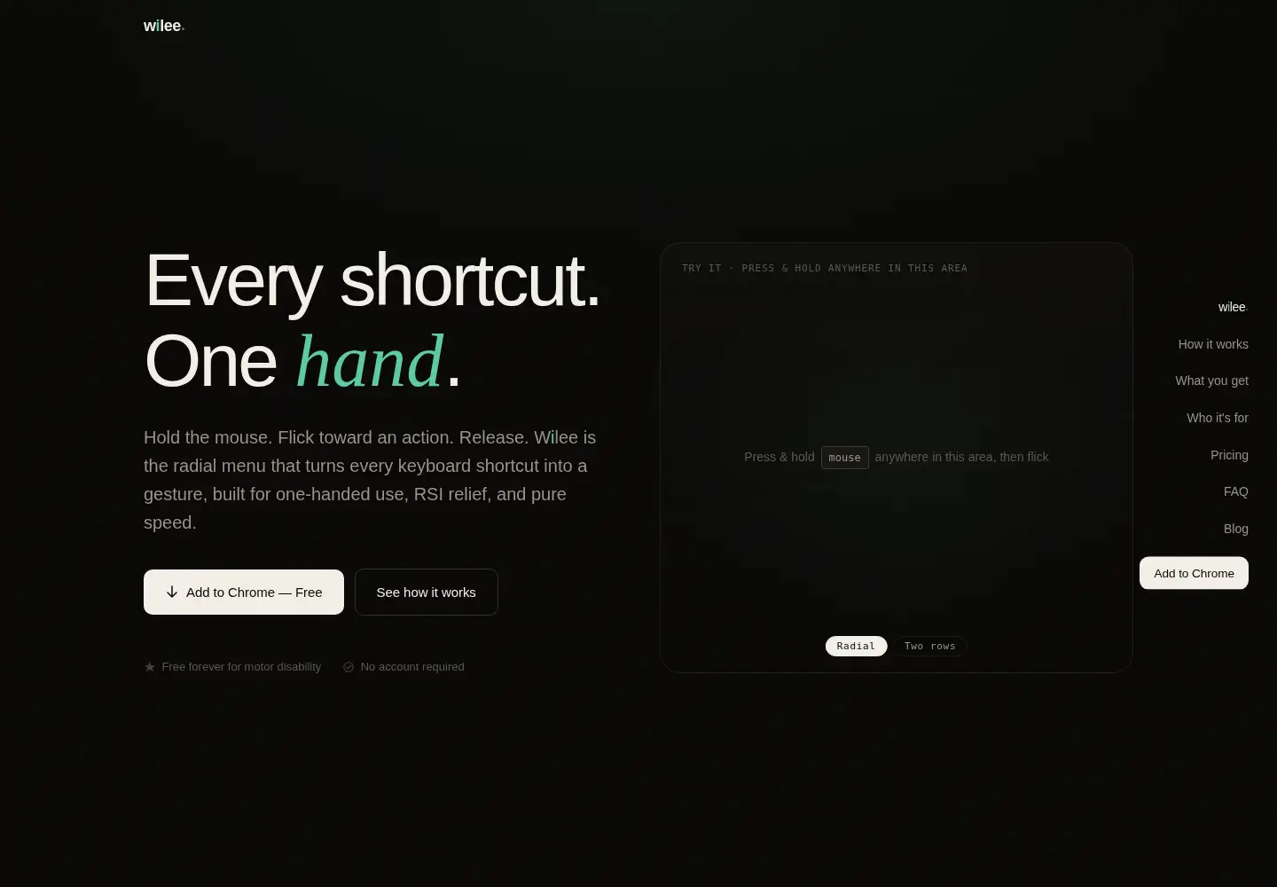 Screenshot of wilee.app