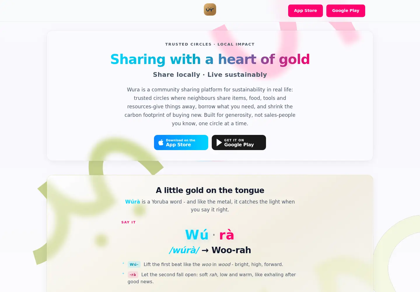 Screenshot of wura.app