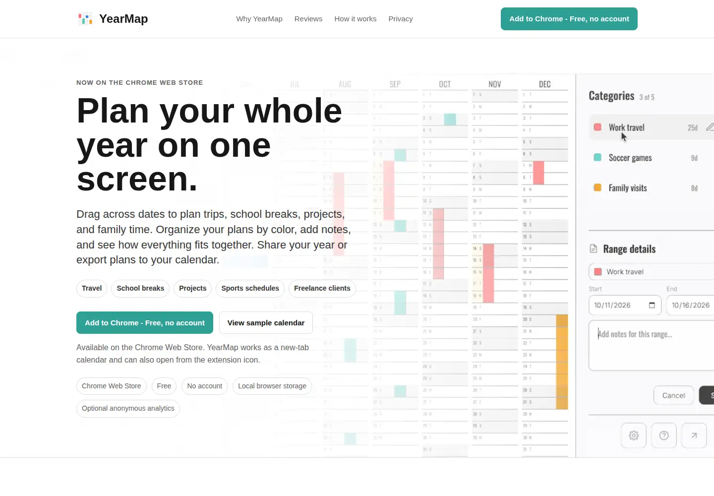 Screenshot of yearmap.app