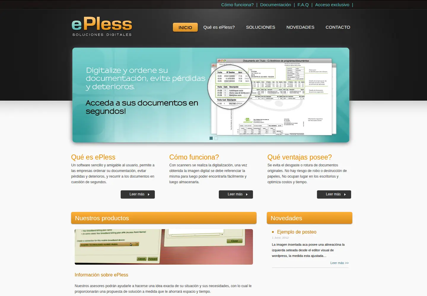 Screenshot of epless.com.ar