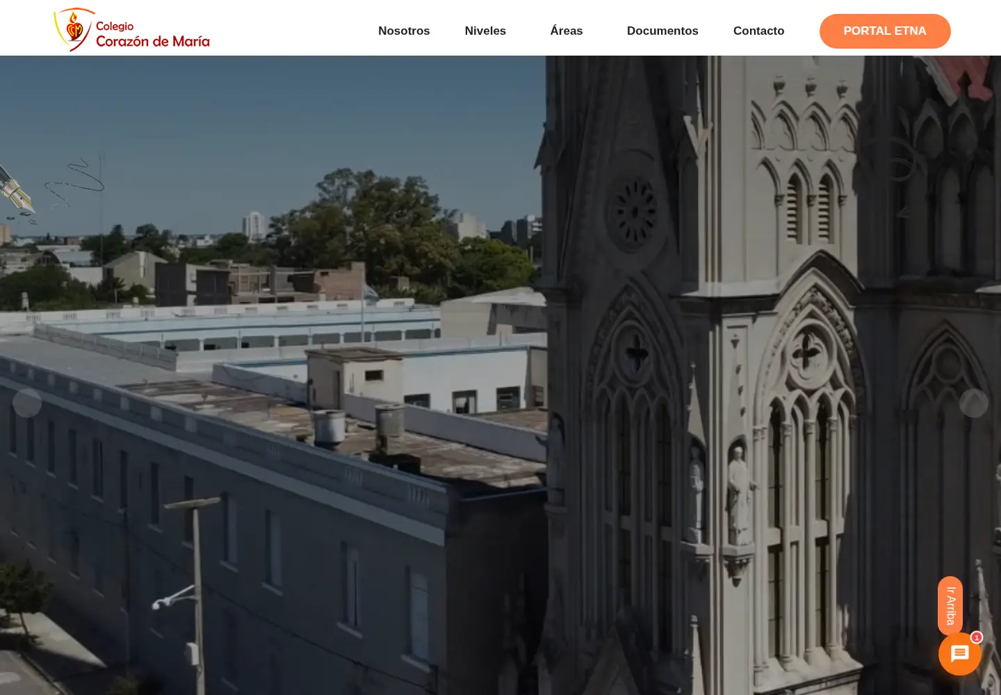 Captured homepage of corazondemaria.edu.ar in the current scan