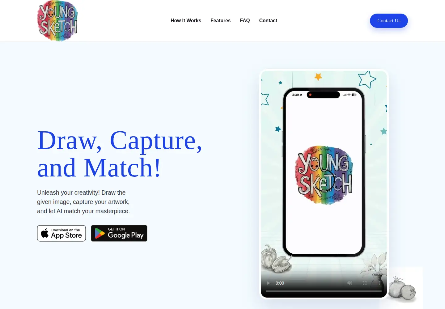 Captured homepage of youngsketch.art in the current scan
