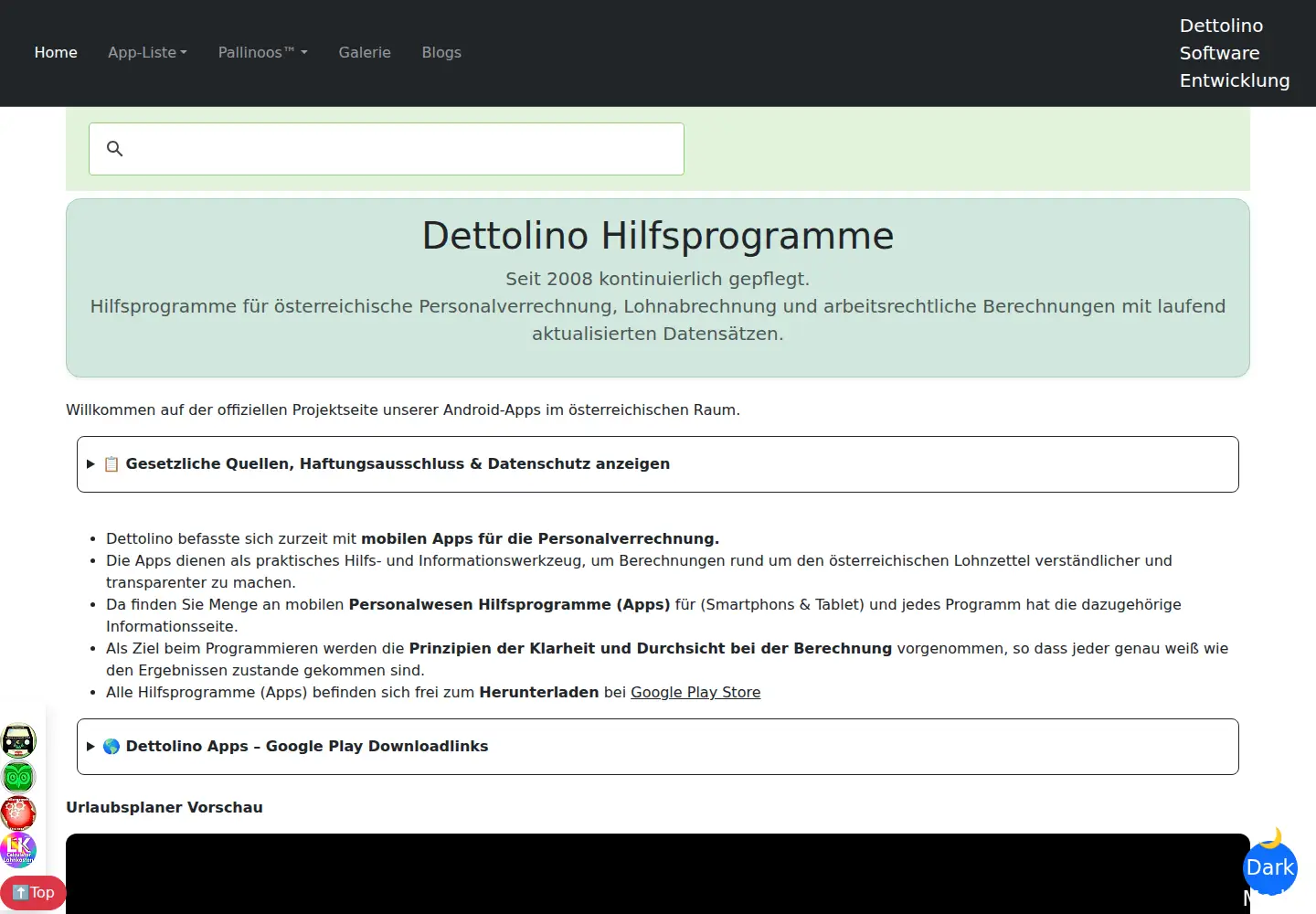 Screenshot of dettolino.at