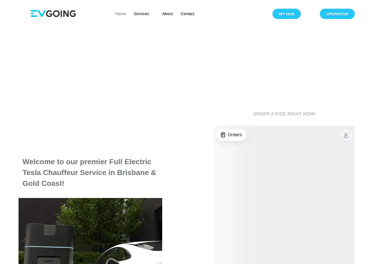 Captured homepage of evgoing.com.au in the current scan