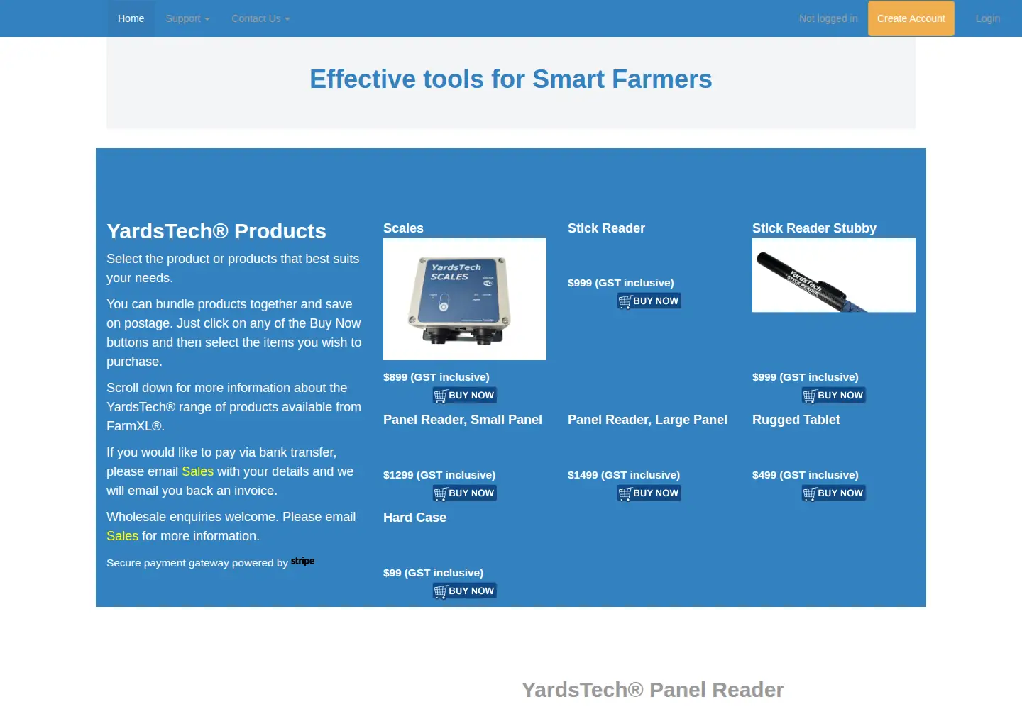 Screenshot of farmxl.com.au