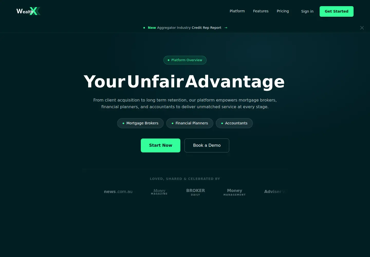 Screenshot of wealthx.au
