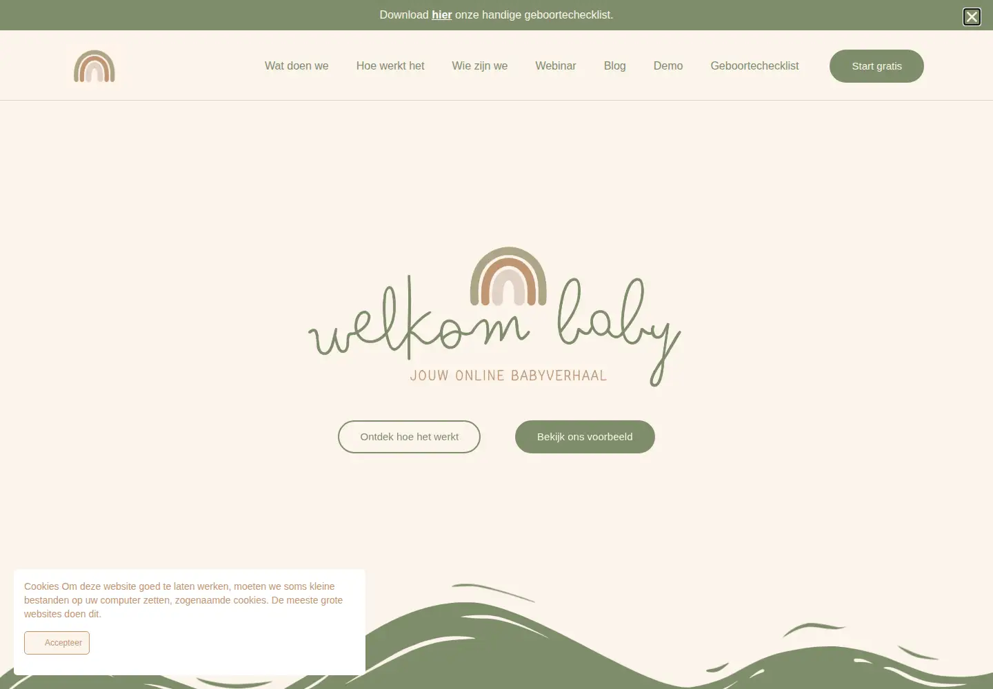Screenshot of welkom.baby