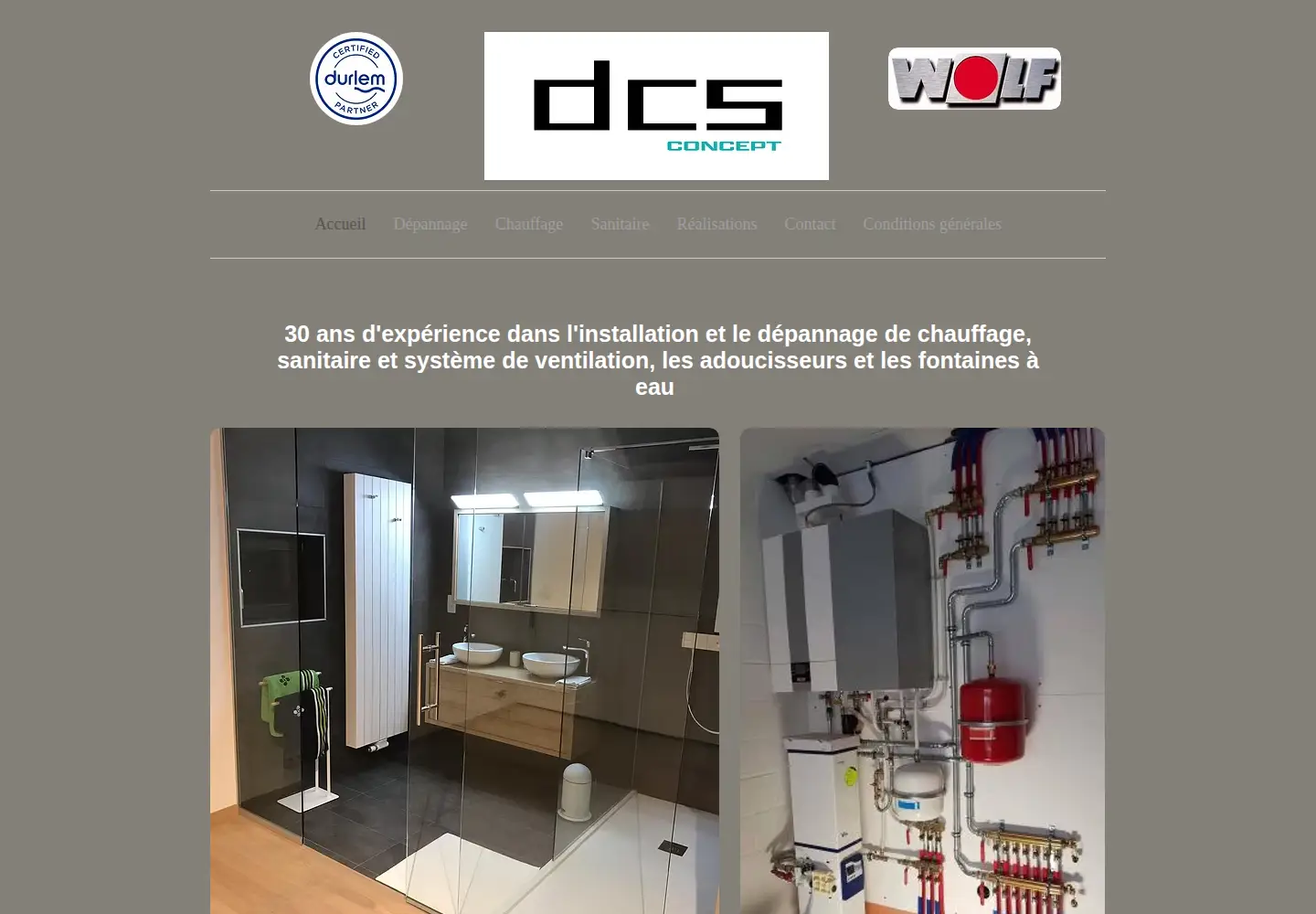 Screenshot of dcsconcept.be