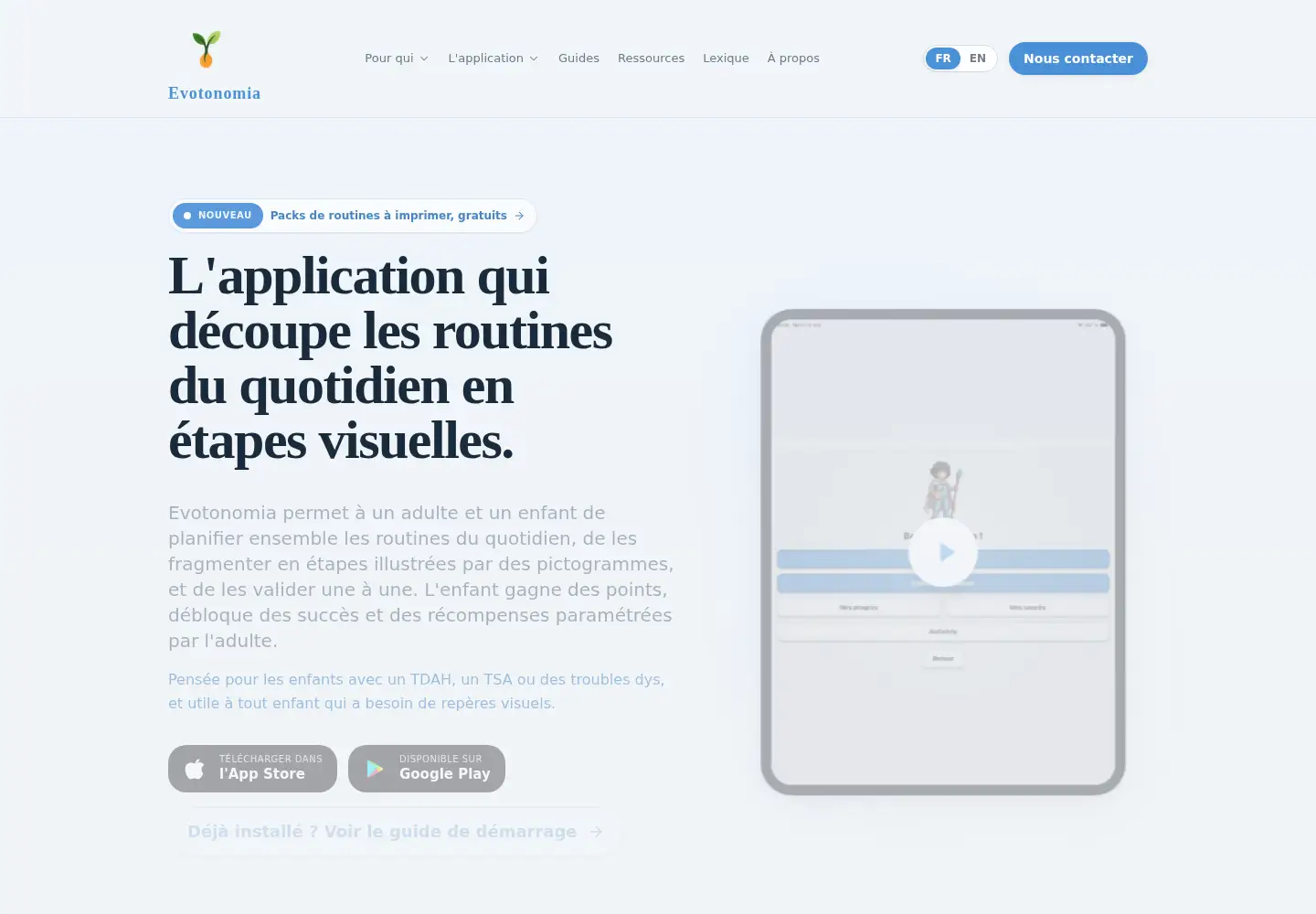 Captured homepage of evotonomia.be in the current scan