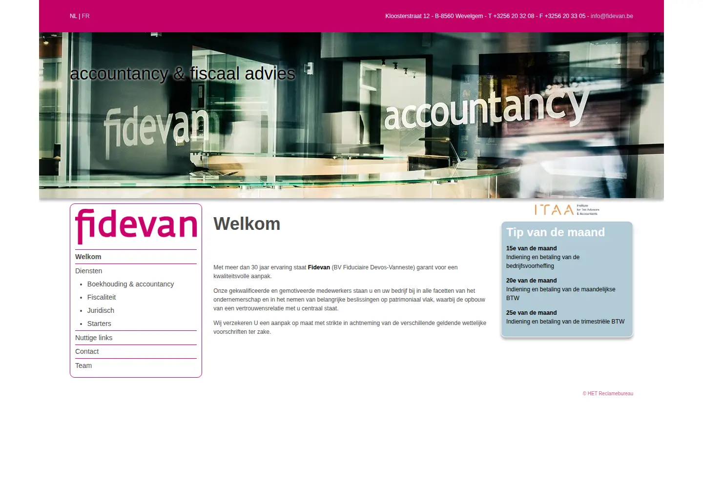 Screenshot of fidevan.be