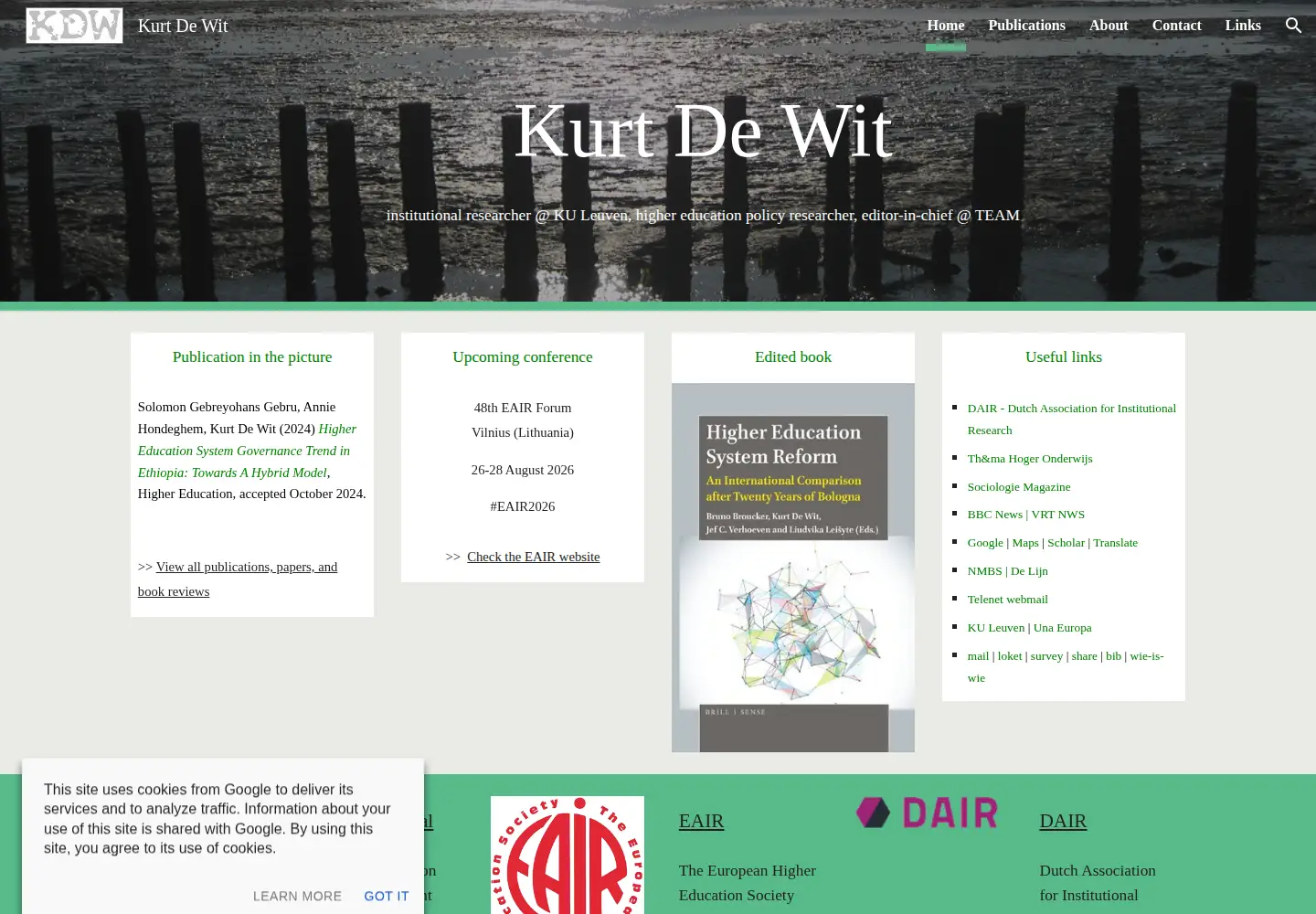 Screenshot of kurtdewit.be