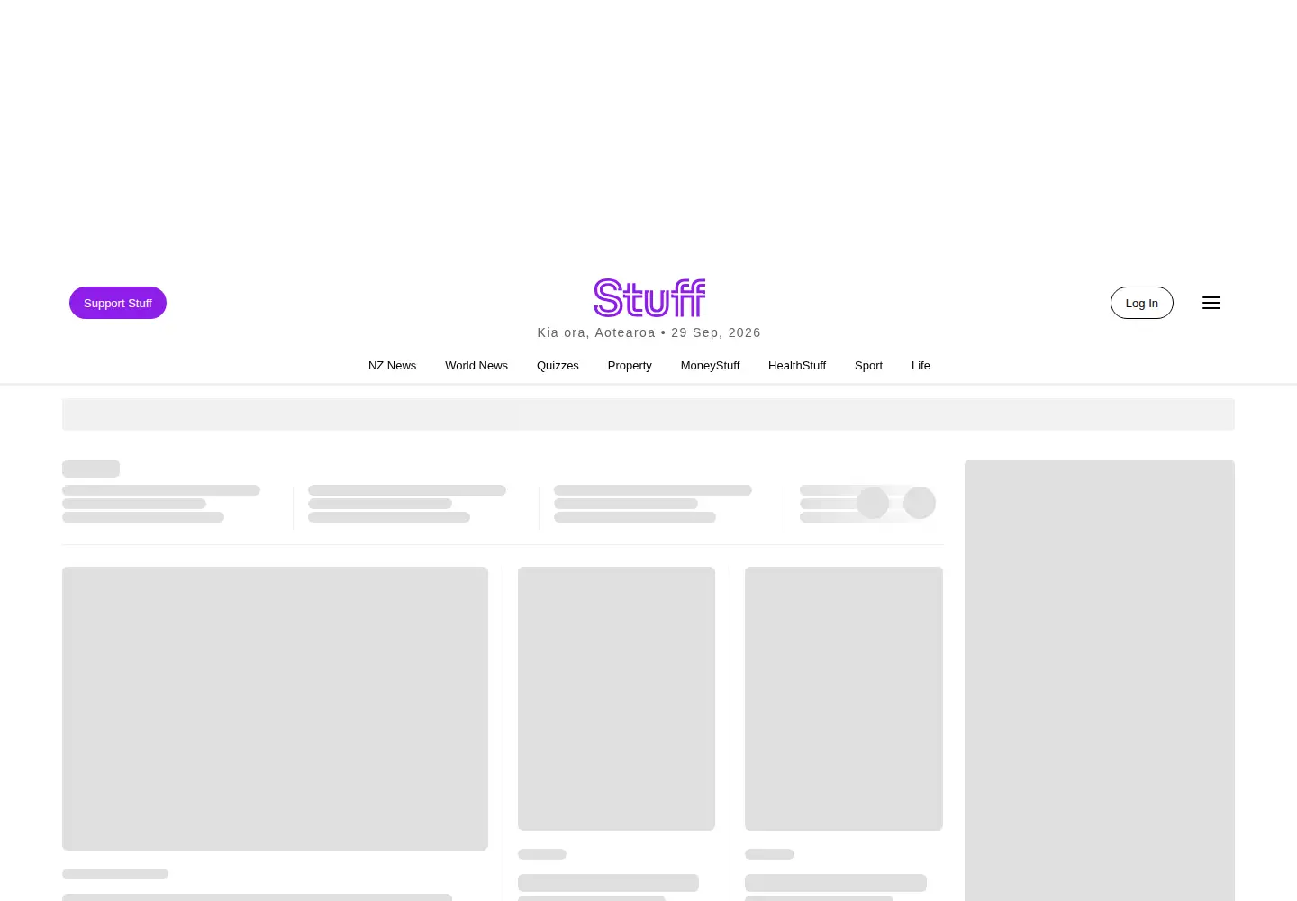 Screenshot of stuff.co.nz