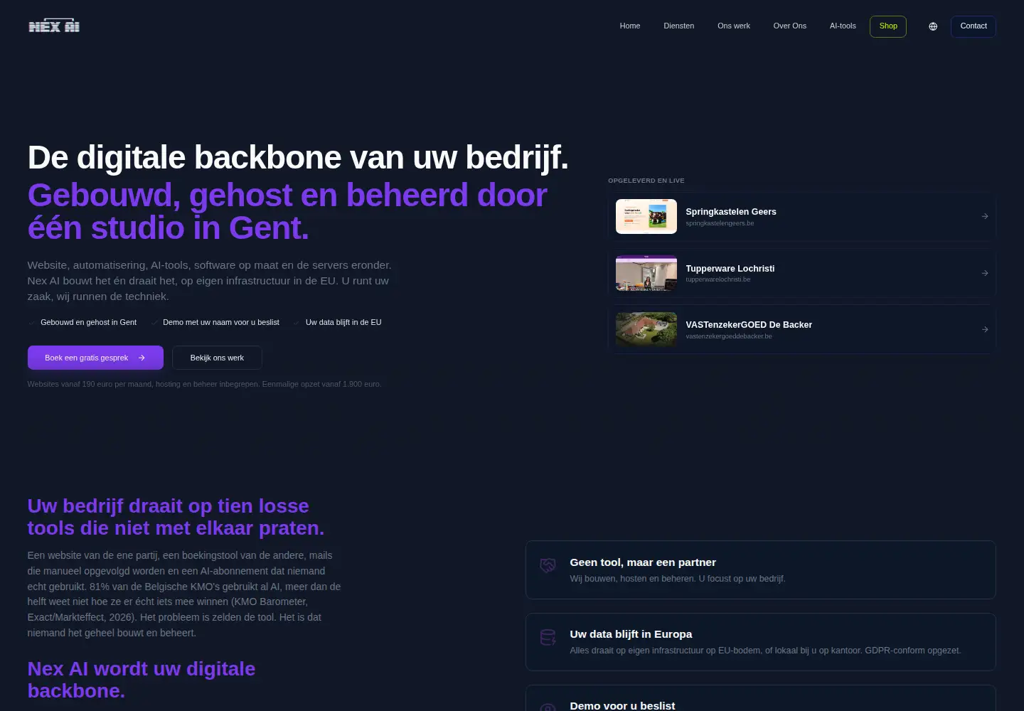 Screenshot of nex-ai.be