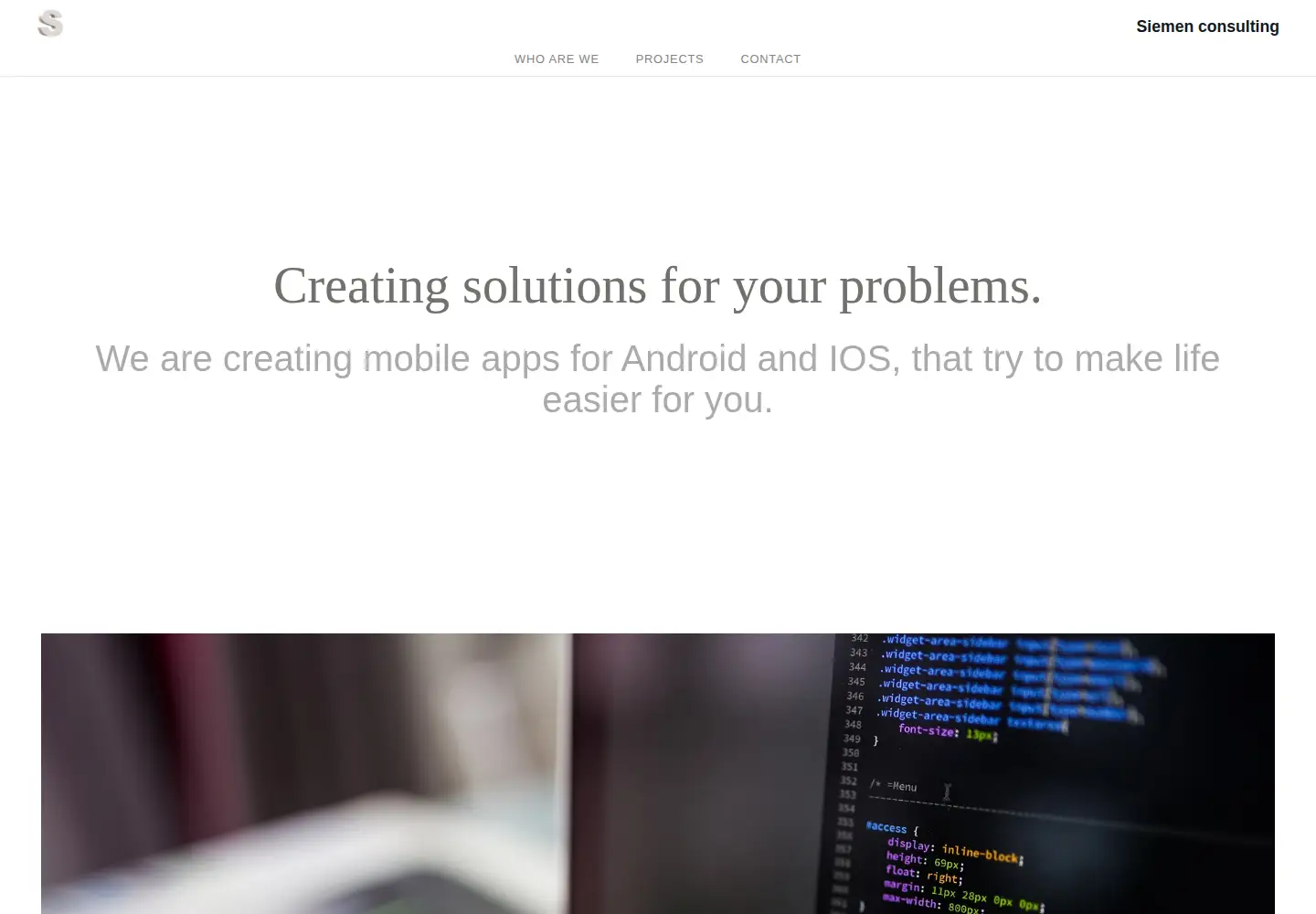Captured homepage of siemenconsulting.be in the current scan