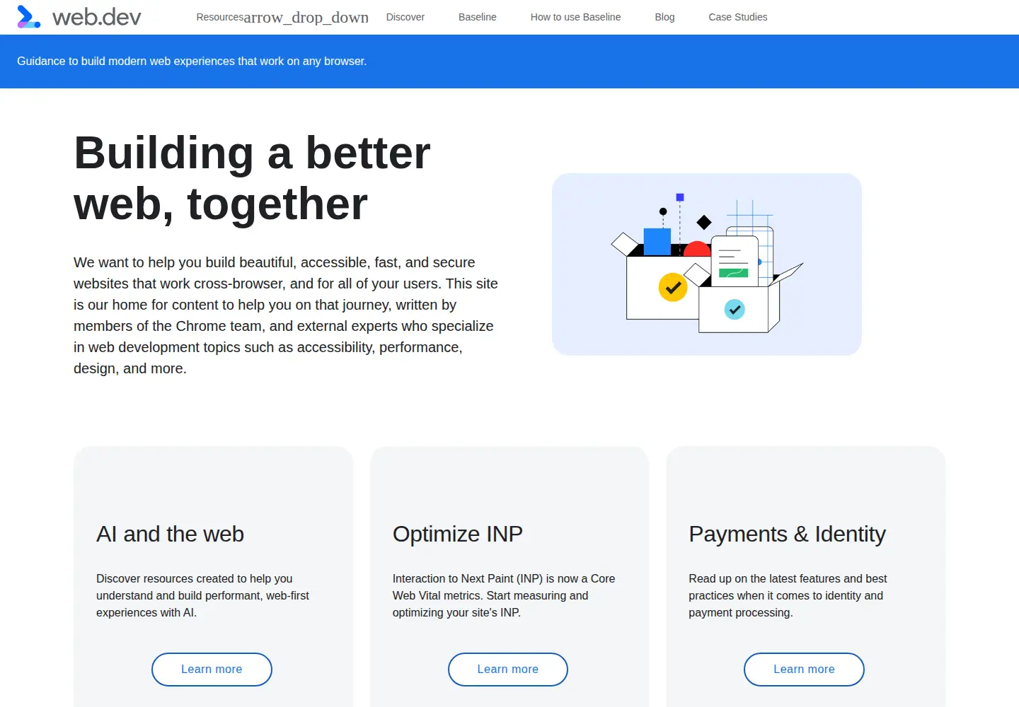 Screenshot of web.dev