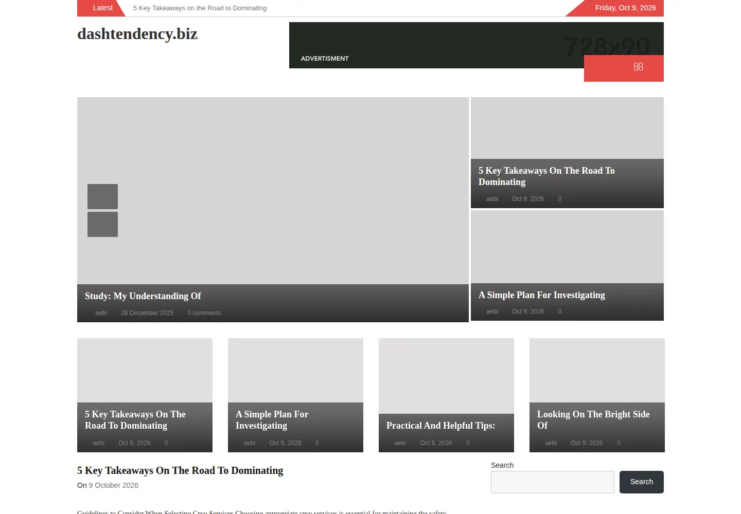 Captured homepage of dashtendency.biz in the current scan