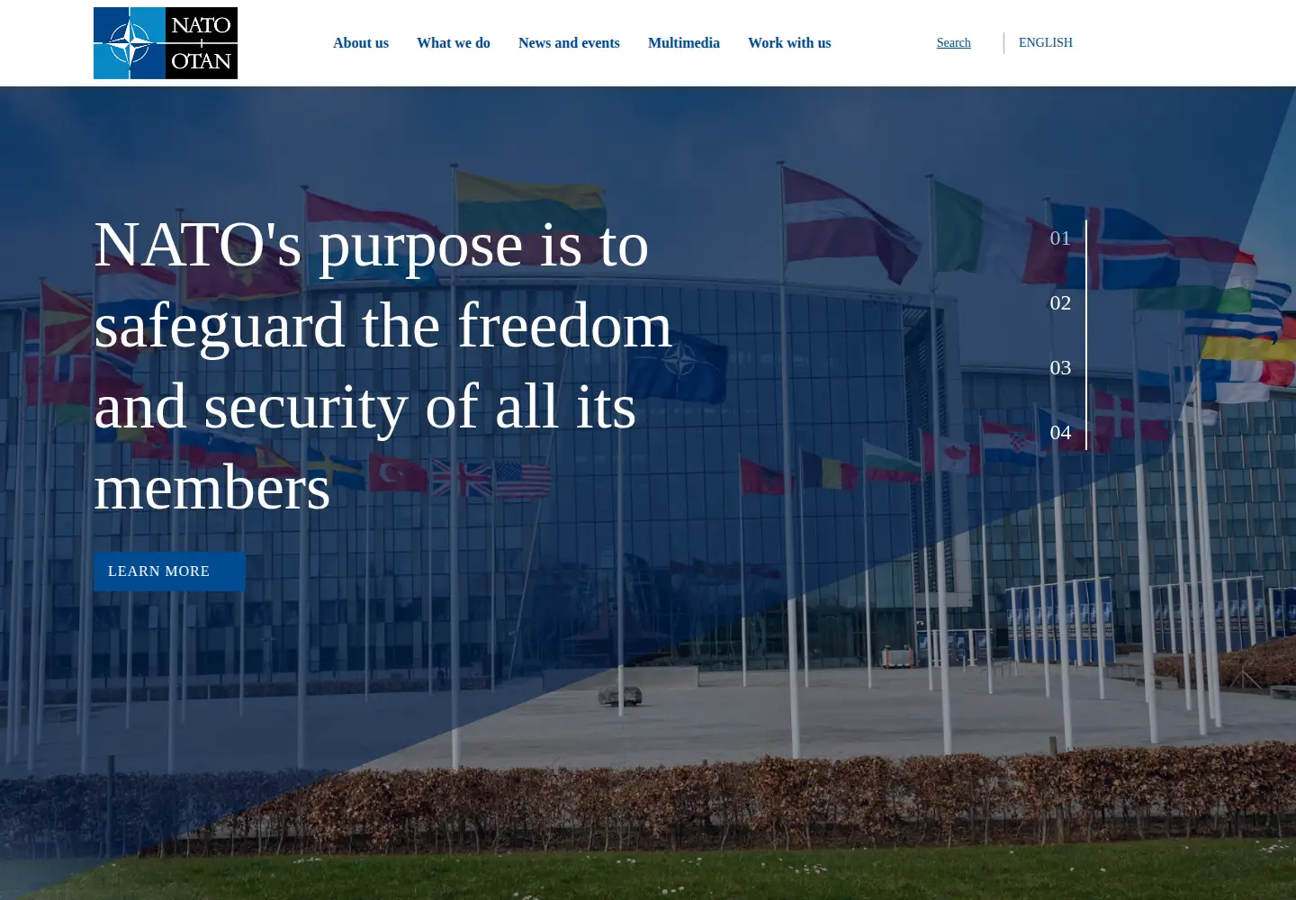 Screenshot of nato.int
