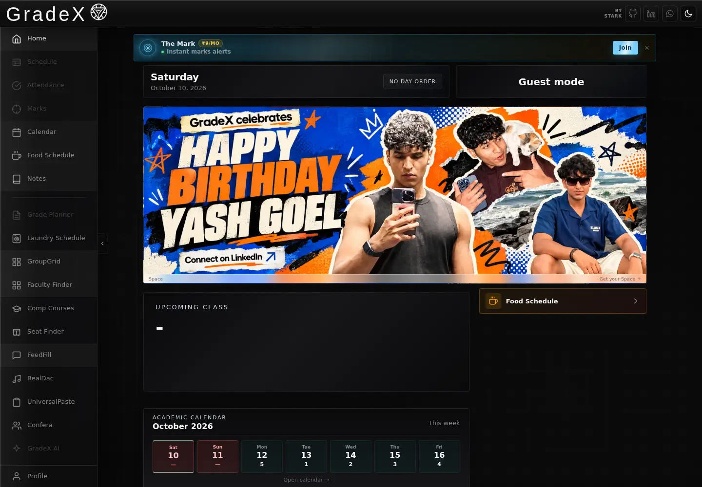 Screenshot of gradex.bond