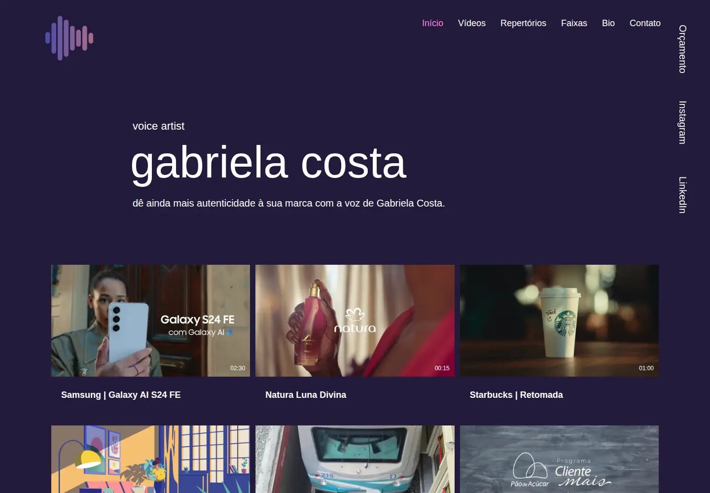 Screenshot of gabrielacosta.art.br