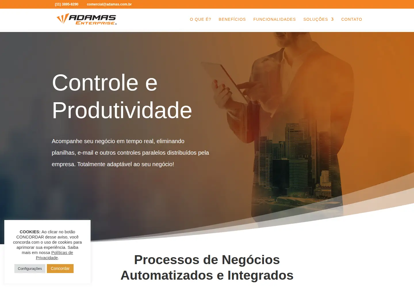 Screenshot of adamas.com.br