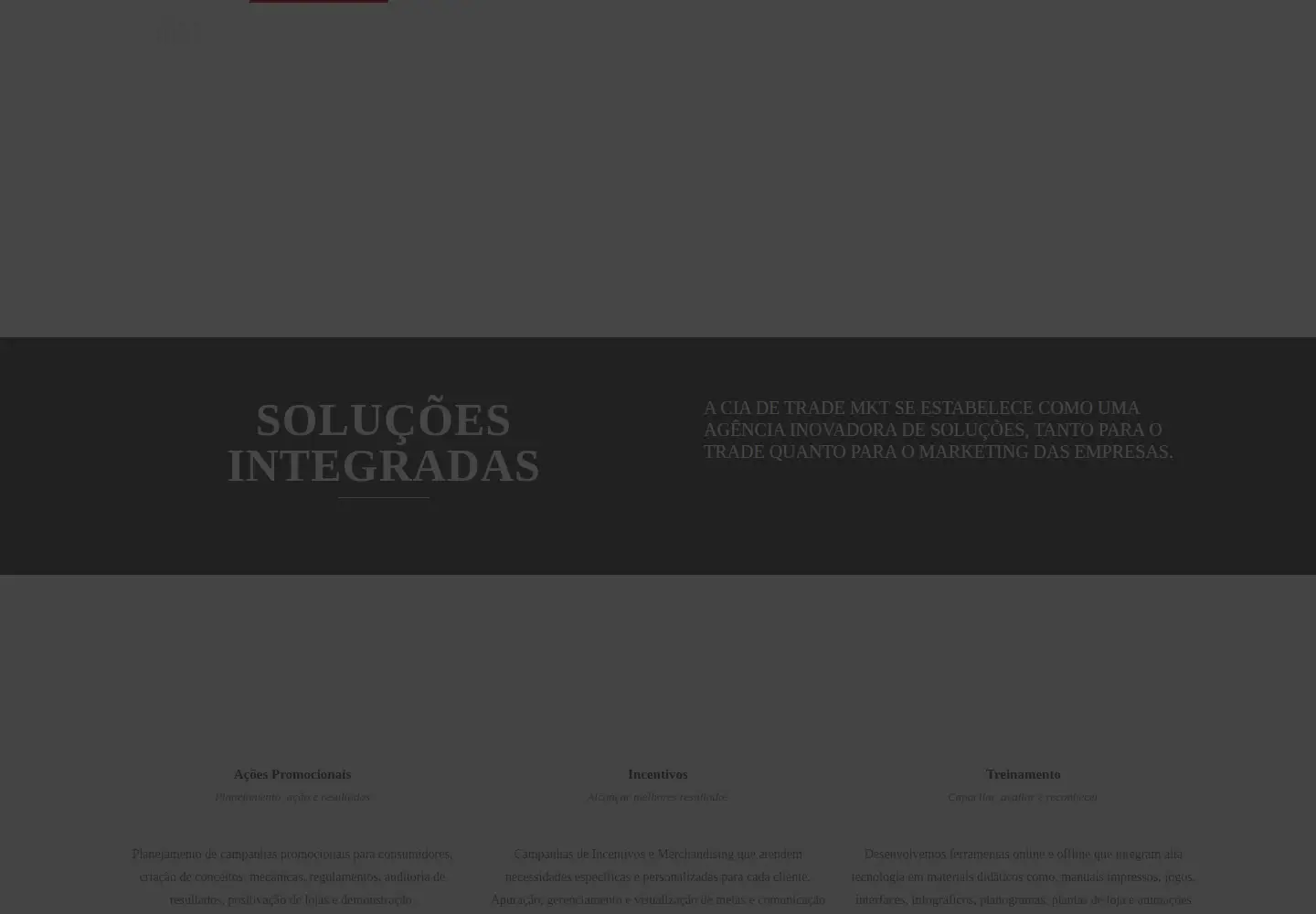 Captured homepage of ciadetrade.com.br in the current scan