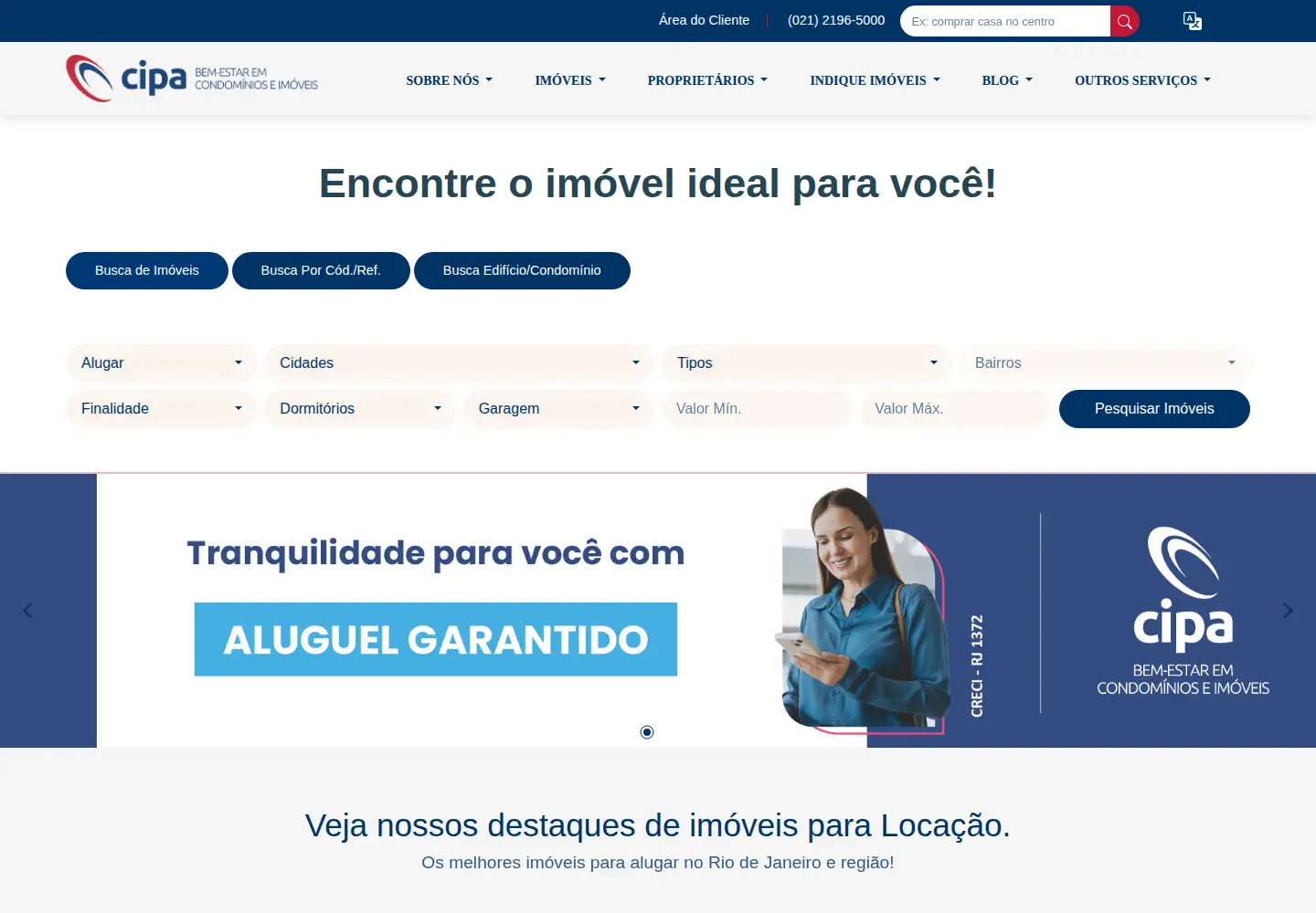 Screenshot of cipaimoveis.com.br