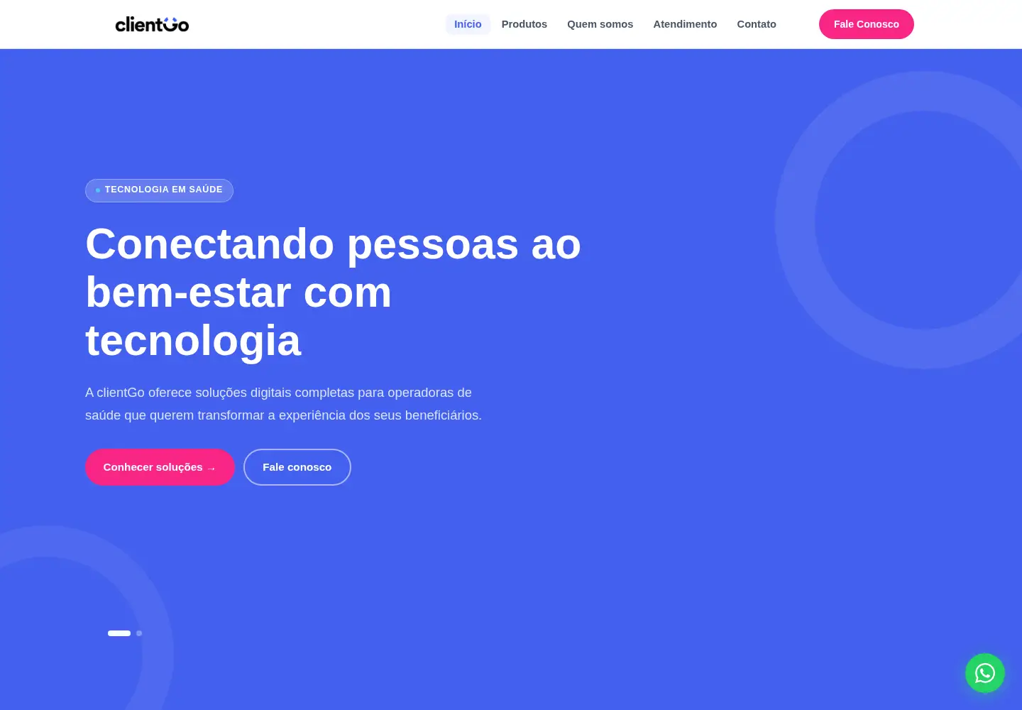 Captured homepage of clientgo.com.br in the current scan