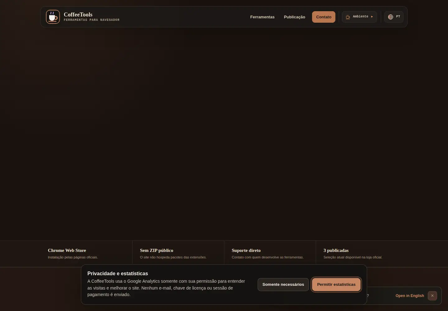 Screenshot of coffeetools.com.br