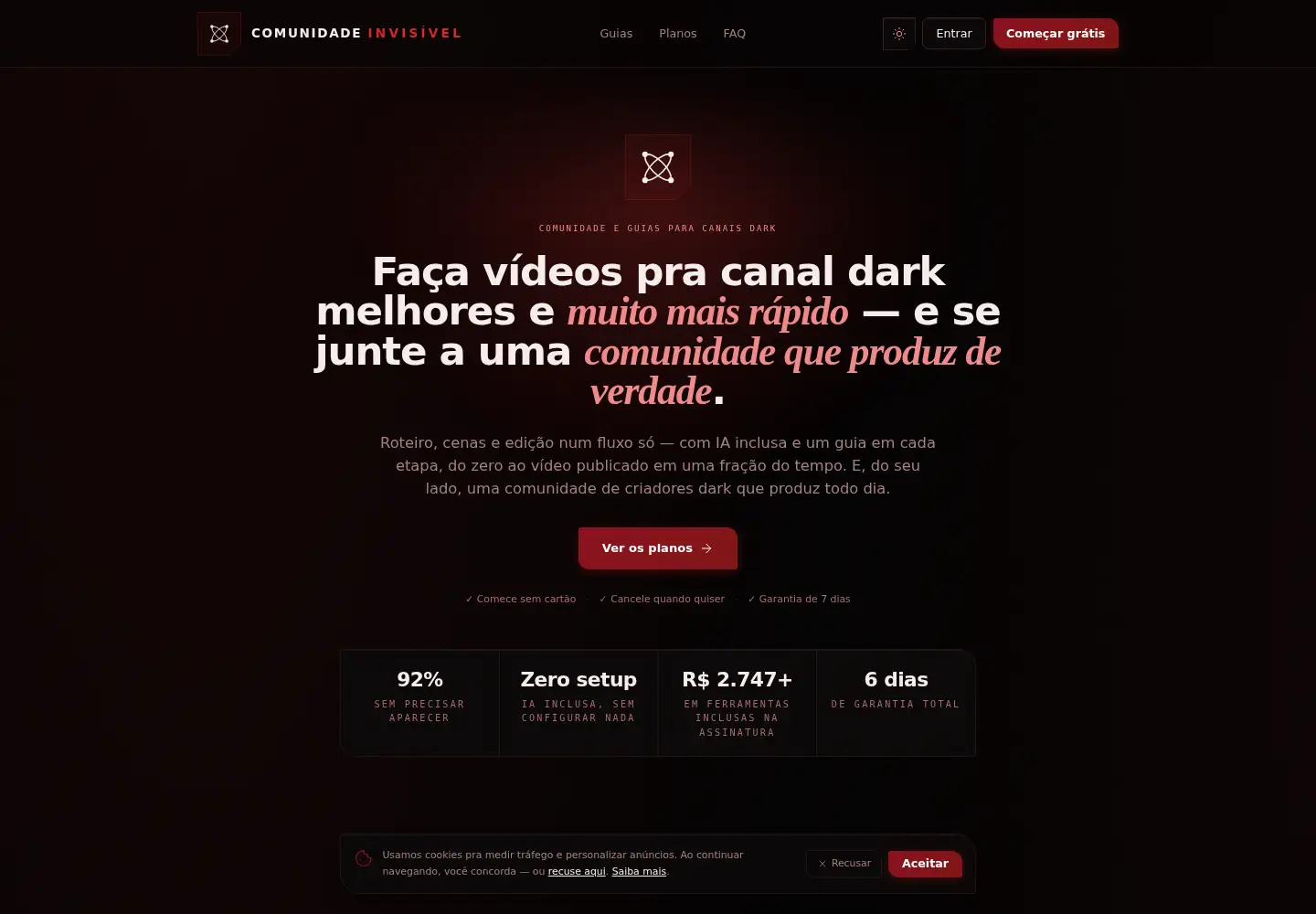 Screenshot of comunidadeinvisivel.com.br