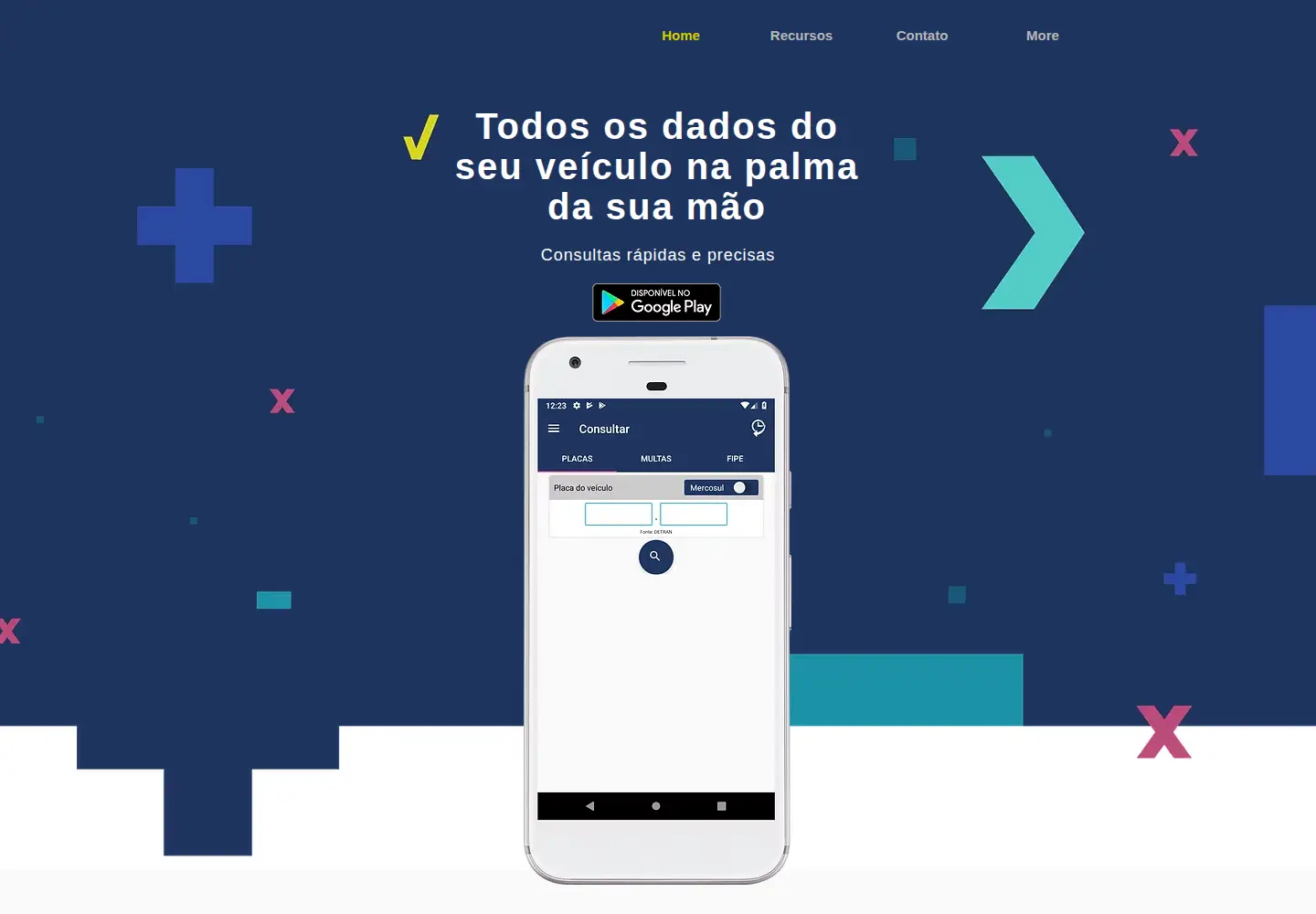 Captured homepage of devdroid.com.br in the current scan