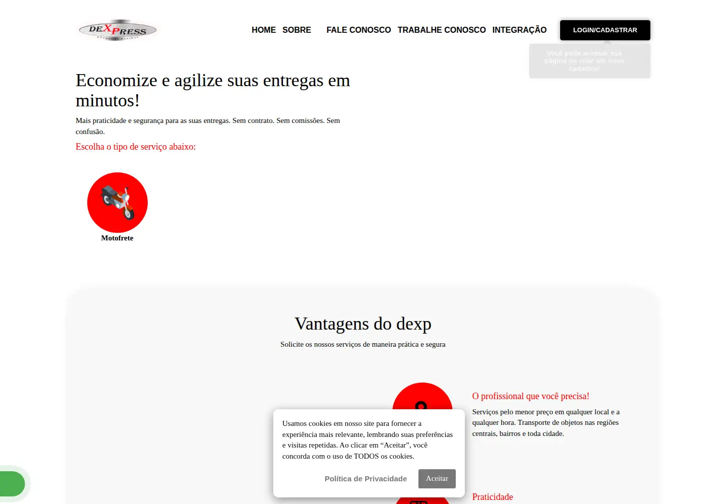 Screenshot of dexp.com.br