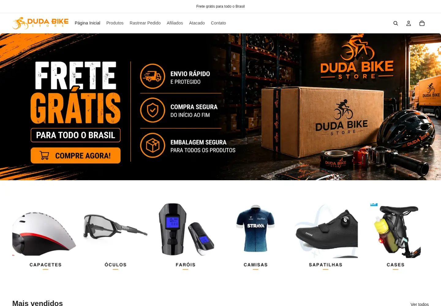 Screenshot of dudabikestore.com.br