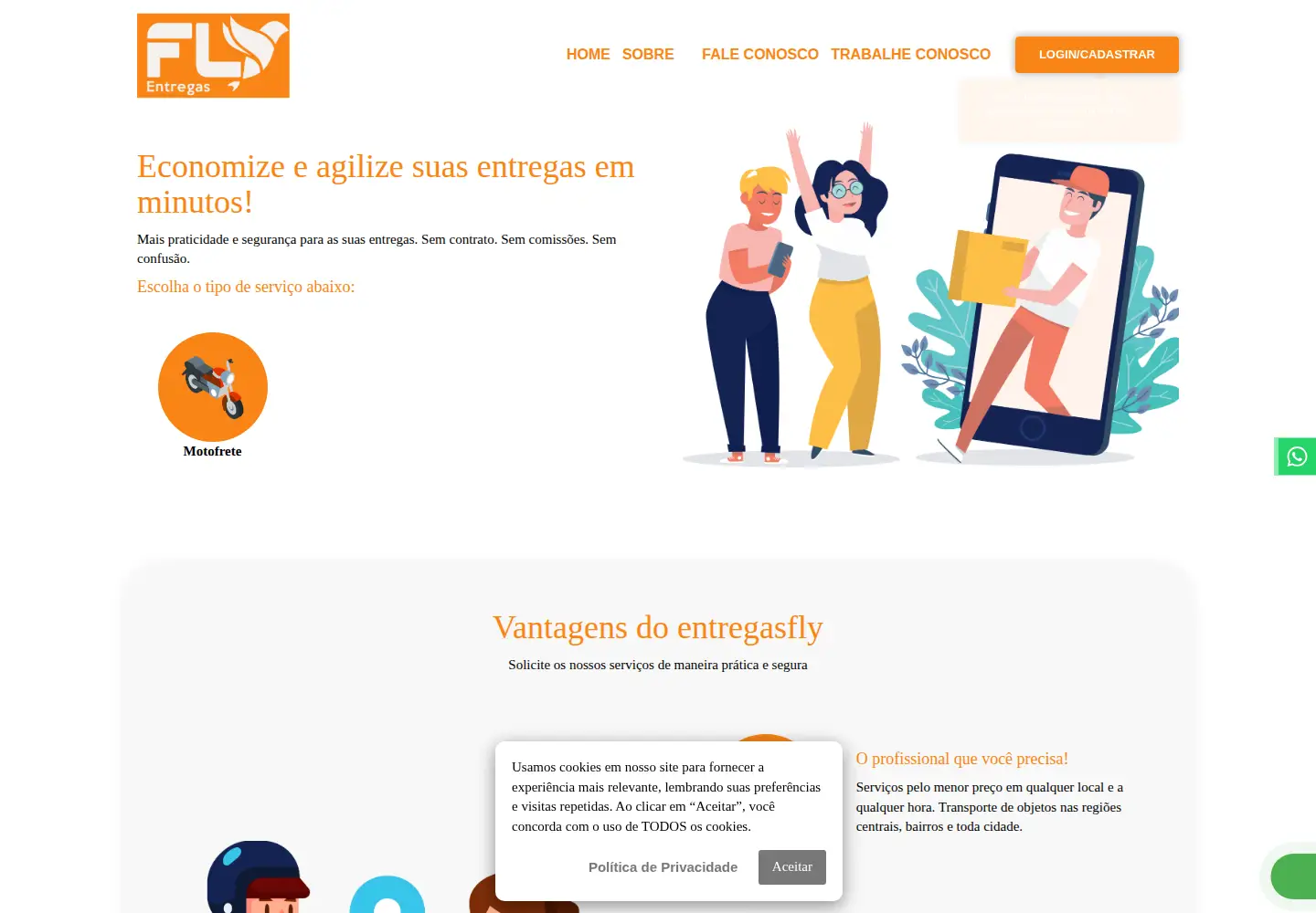 Screenshot of entregasfly.com.br